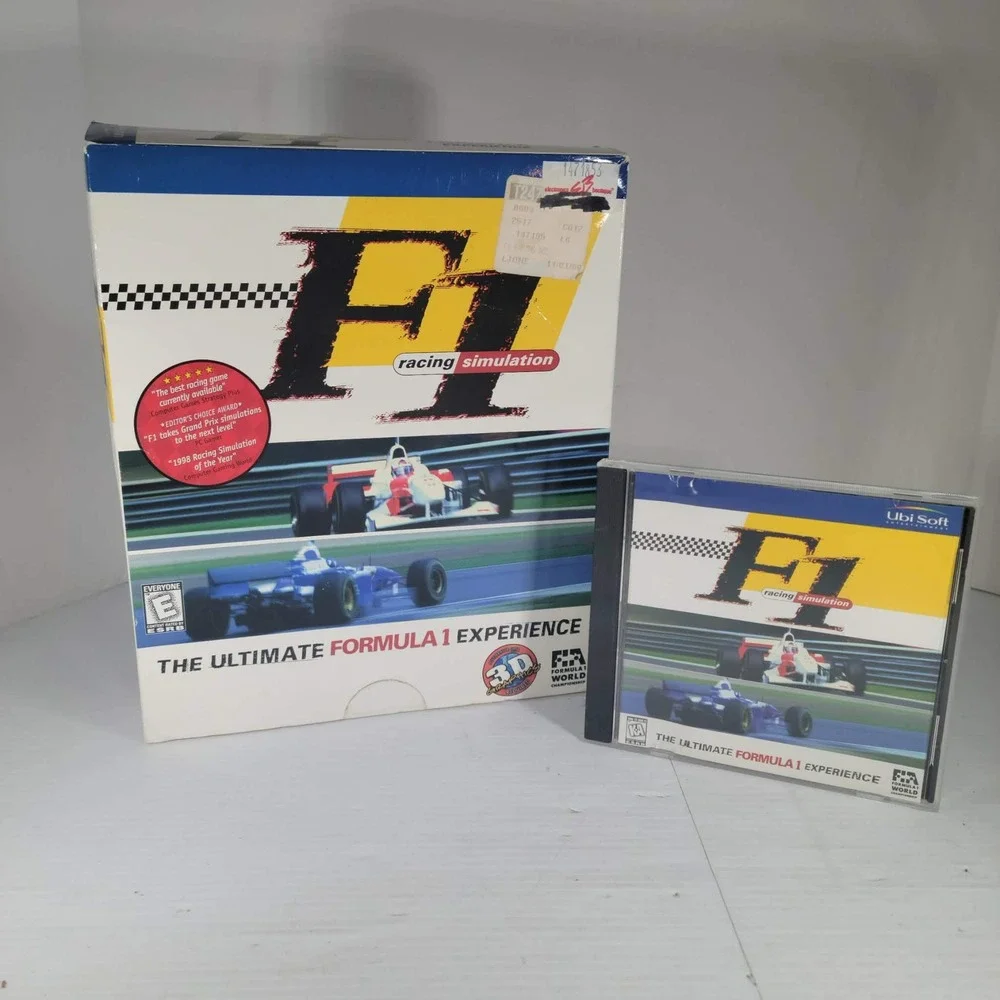 Ubi Soft F1 Racing Simulation PC CD-ROM Big Box 1998 Good TESTED Formula 1 Sim